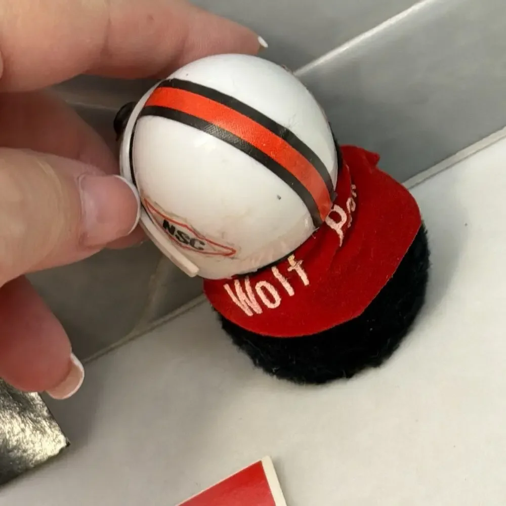 Vintage NC State Wolfpack Fan Lot Bumper Stickers Buttons Clip On Wolf Mascot